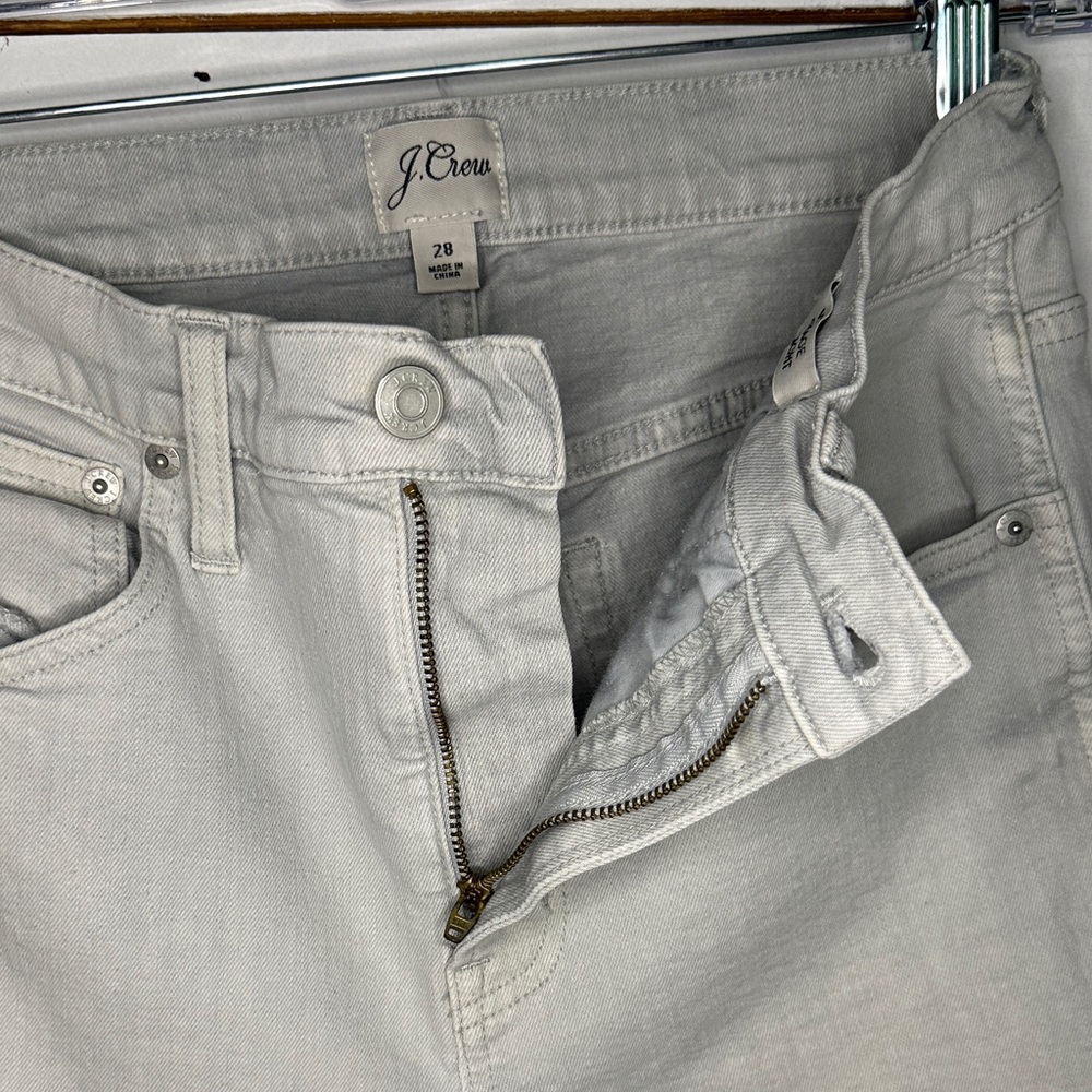 J. Crew Women's Light Gray Vintage Straight Ankle Jeans - Picture 7 of 12